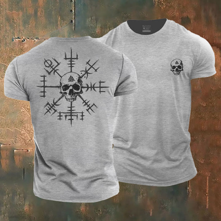 WorldNorse Vegvisir Skull Design T-Shirt