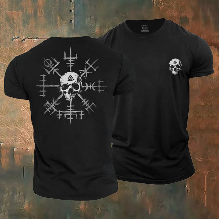 WorldNorse Vegvisir Skull Design T-Shirt