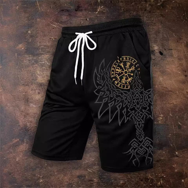 WorldNorse Vegvisir Raven Casual Shorts - Yellow - US/UK/AU54，EU64 (7XL) - image 2