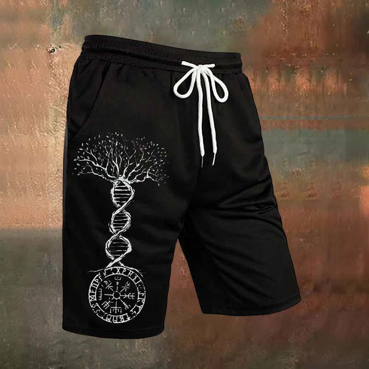 WorldNorse Yggdrasil Vegvisir Casual Shorts