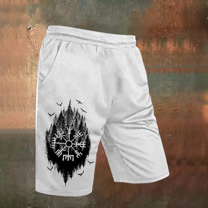 WorldNorse Viking Forest Vegvisir Casual Shorts