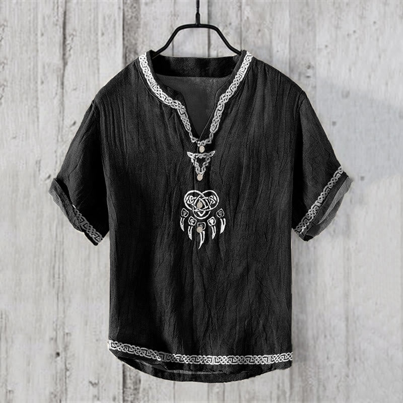 WorldNorse Viking Bear Celtic Knot Casual Shirt - US/UK/AU50，EU60 (5XL) - image 1