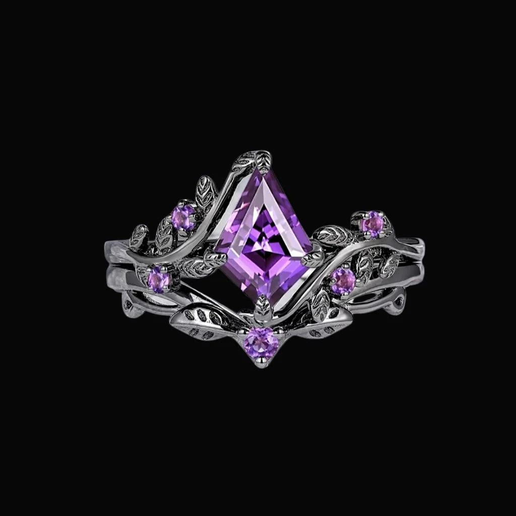 WorldNorse Noble Amethyst Overture Wisdom Ring - UK Size T1/2 (US 10) - image 0