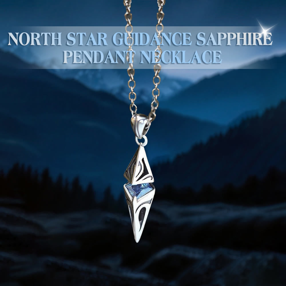 WorldNorse North Star Guidance Sapphire Pendant Necklace - image 6