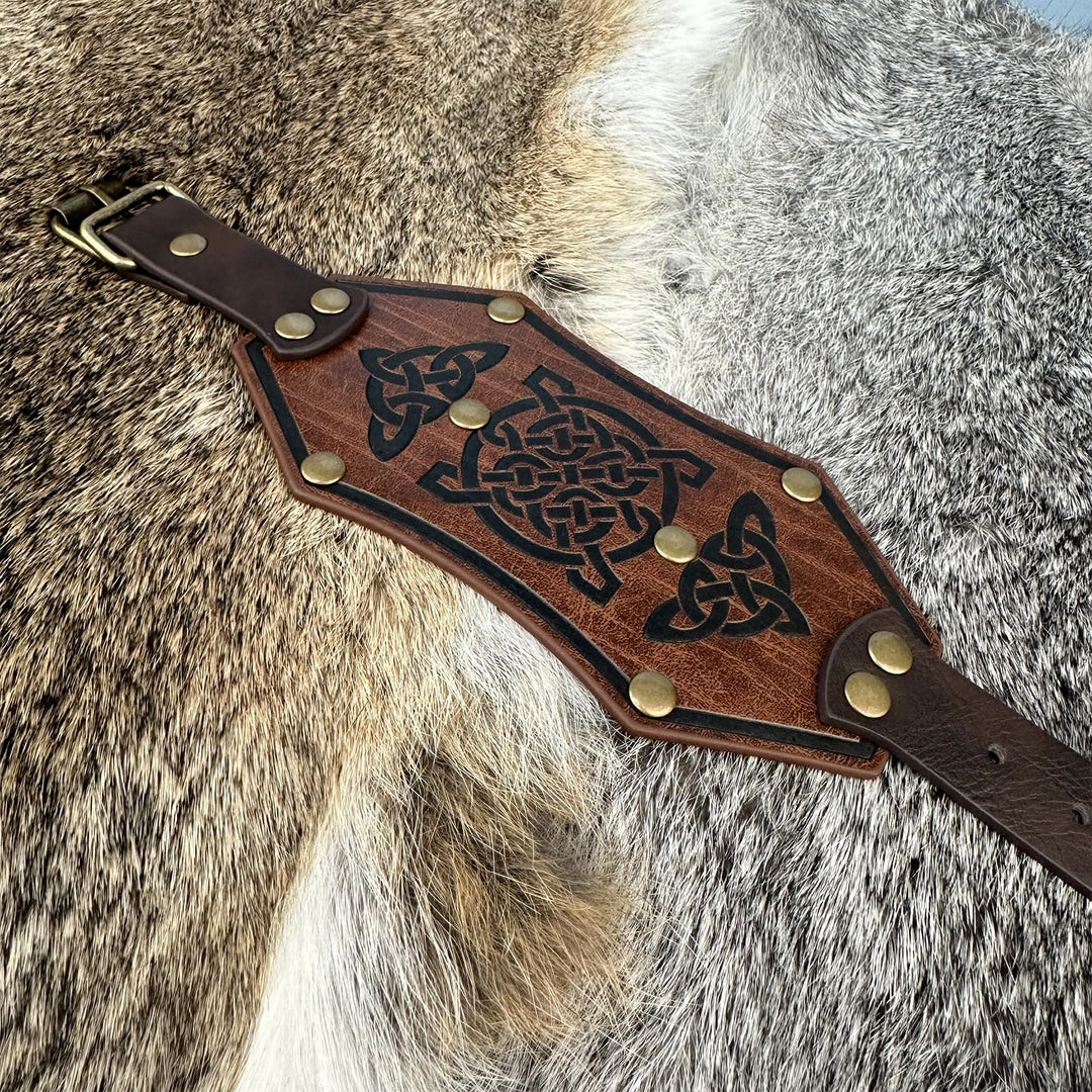 WorldNorse Retro Viking Runes Leather Cuff Bracelet - image 11