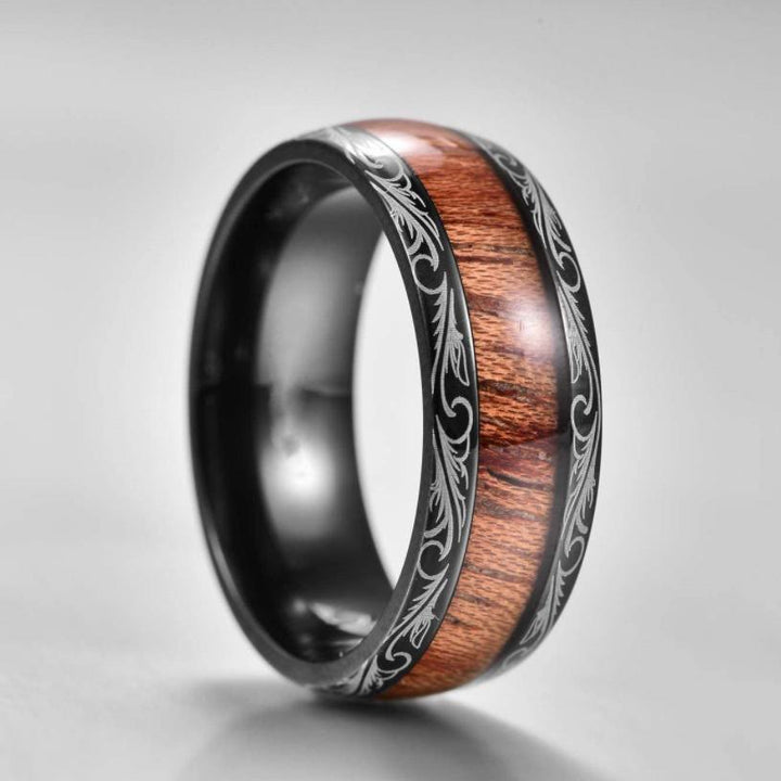 WorldNorse Celtic Knot Intertwined Wood Inlay Ring - Phoenix - UK Size Z（US 13) - image 5