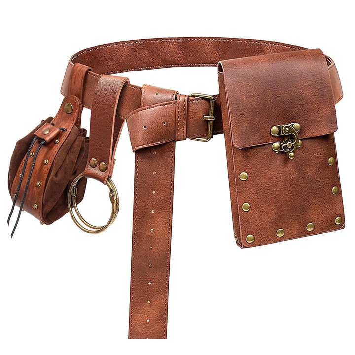 WorldNorse Medieval Accessories Fanny Pack Belt Pouch - Brown - image 0