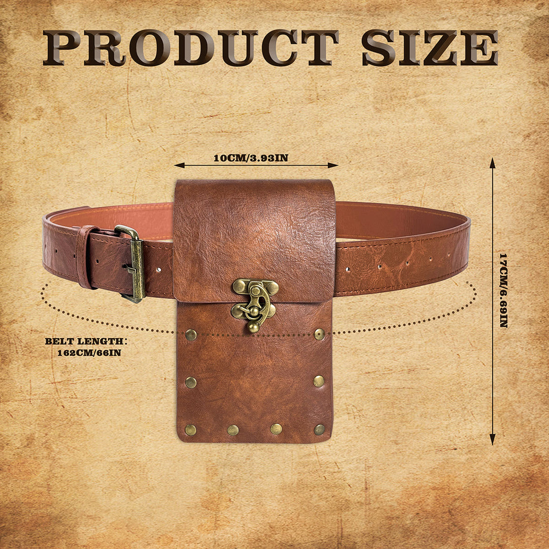 WorldNorse Vintage Fanny Pack Medieval Belt Pouch Bag