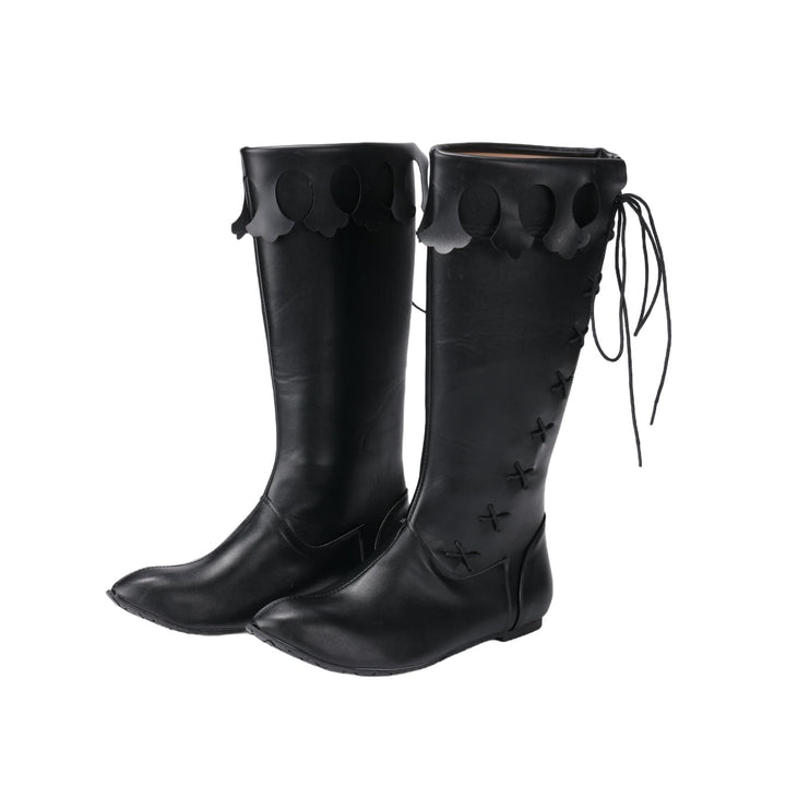 WorldNorse Viking Mid Calf Western Knight Boots - Black - 48 - image 0