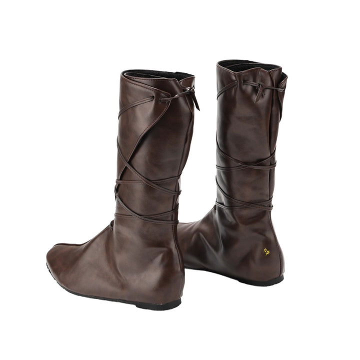 WorldNorse Women Leather Lace-up Pointed Toe Boots - image 3