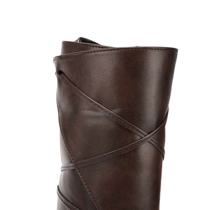 WorldNorse Women Leather Lace-up Pointed Toe Boots - image 5