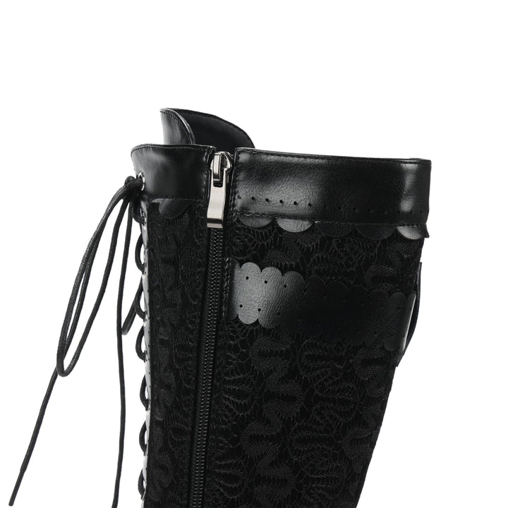 WorldNorse Women Mid Heel Lace Up Boots - image 3