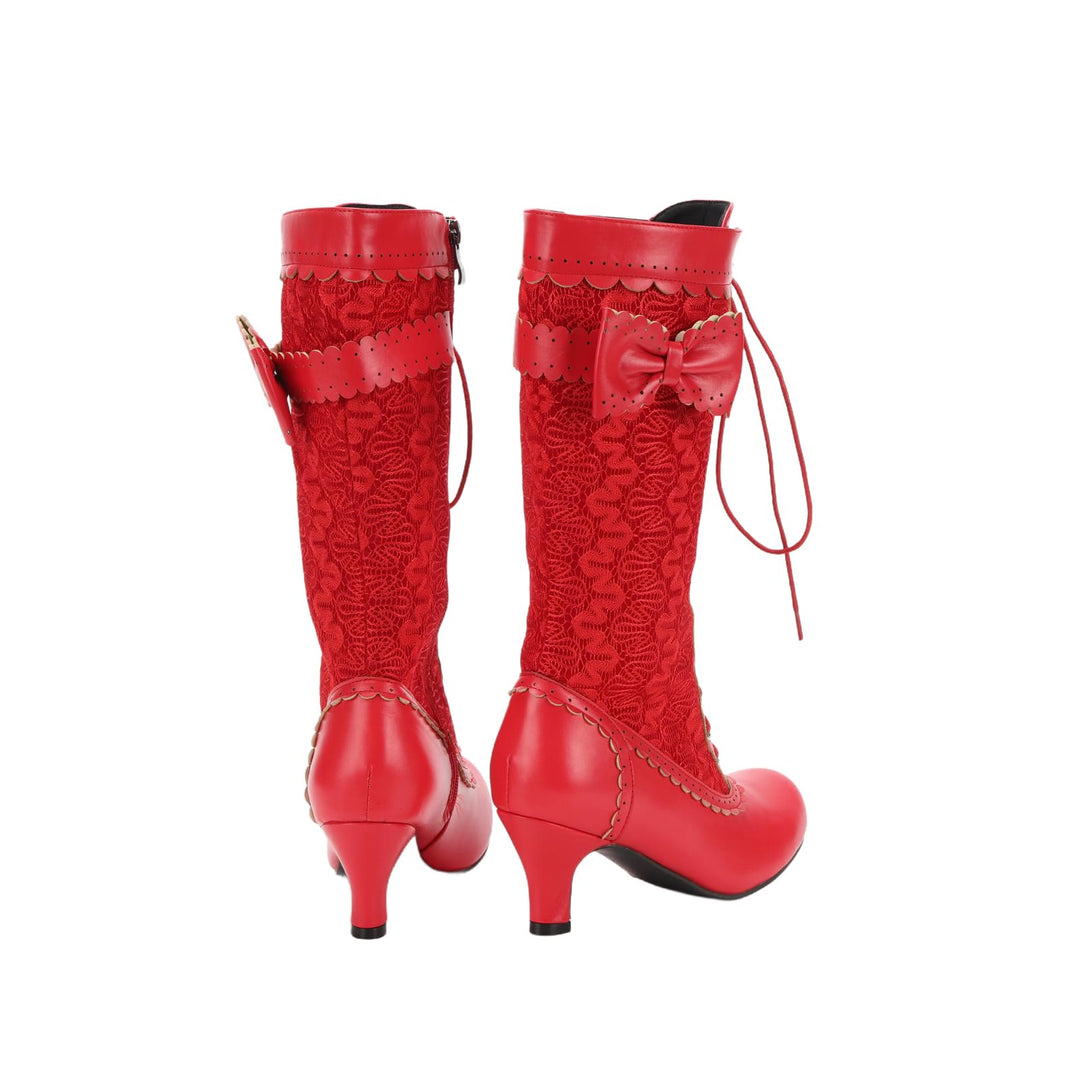 WorldNorse Women Mid Heel Lace Up Boots - image 7