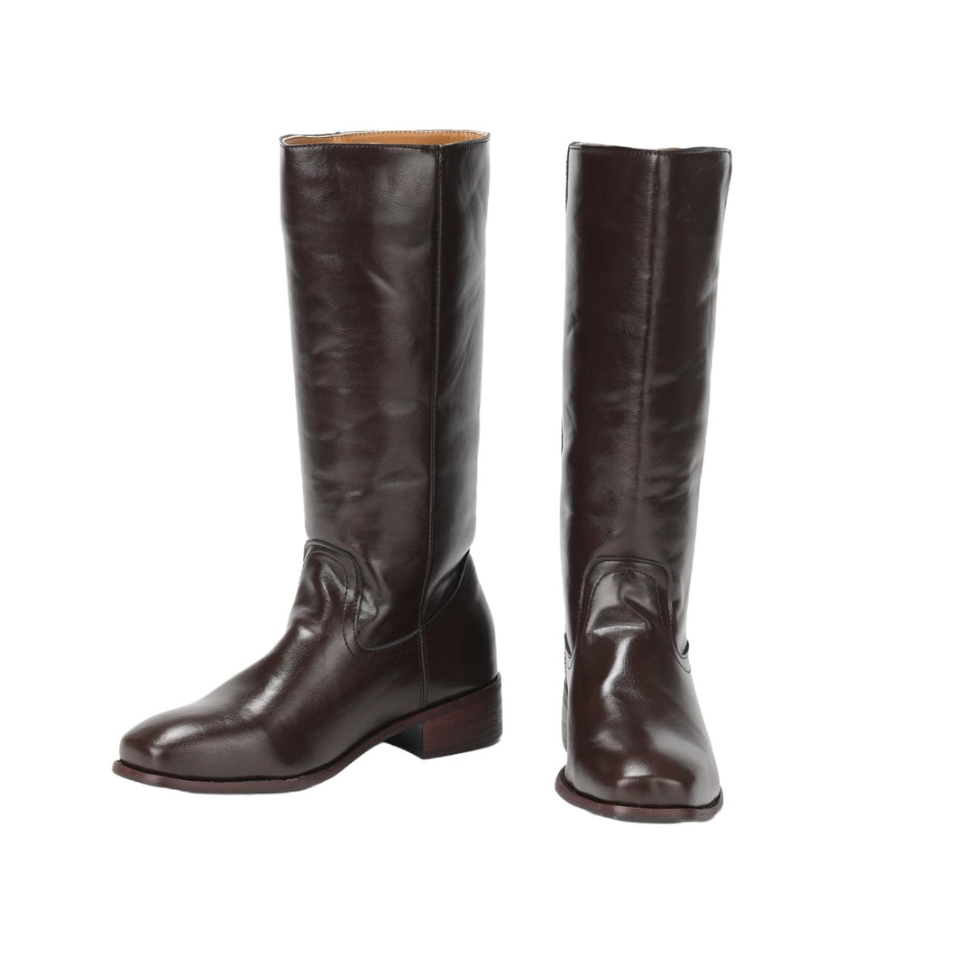 Worldnorse Women Mid Calf 60s Retro Cowboy Boots