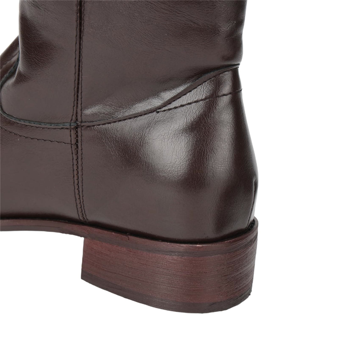 WorldNorse Women Mid Calf 60s Retro Cowboy Boots  - image 4