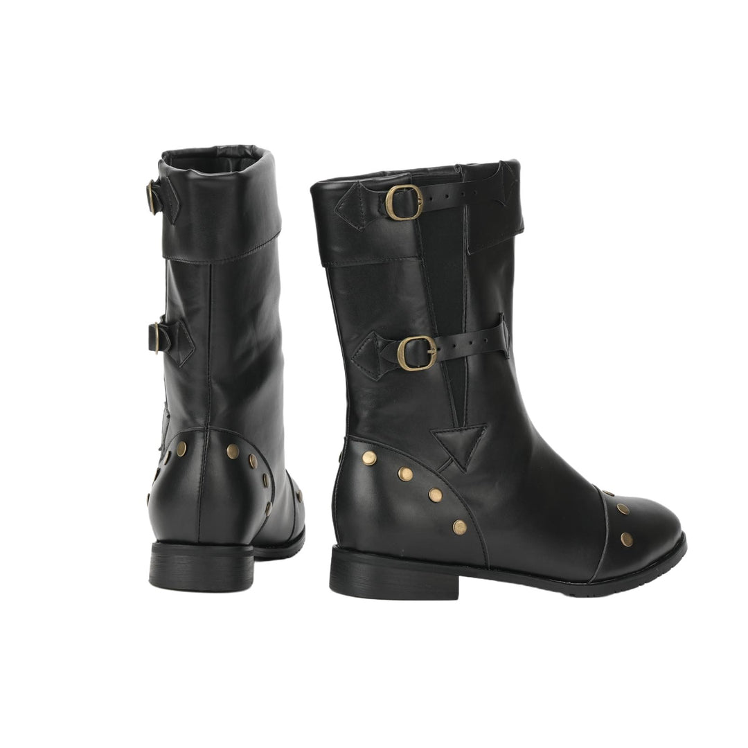 WorldNorse Men's Vintage Studded Pu Leather Boots - image 3