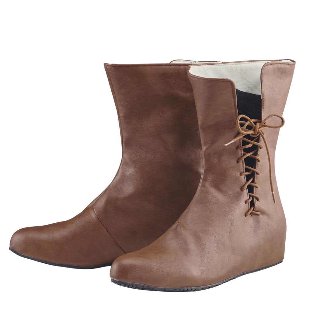 WorldNorse Men's Pointed Toe Lace Up Leather Boots - Brown - US 13 - image 4