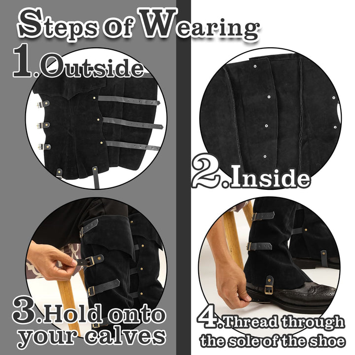 WorldNorse Viking Armor Leg Gaiters Boots Cover - image 3
