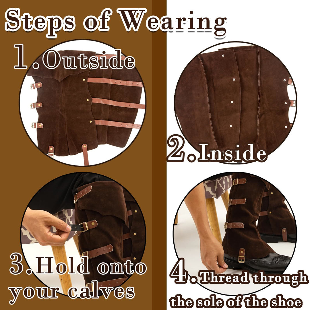 WorldNorse Viking Armor Leg Gaiters Boots Cover - image 15