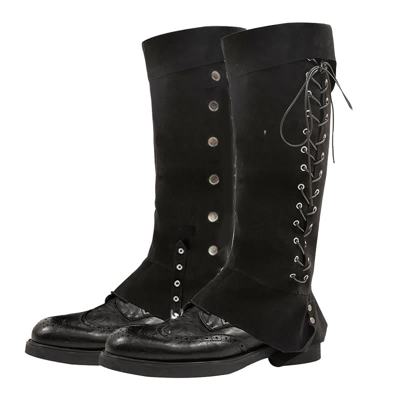 WorldNorse Medieval Tops With Studs Boots Cover - Black - One Pair - image 5