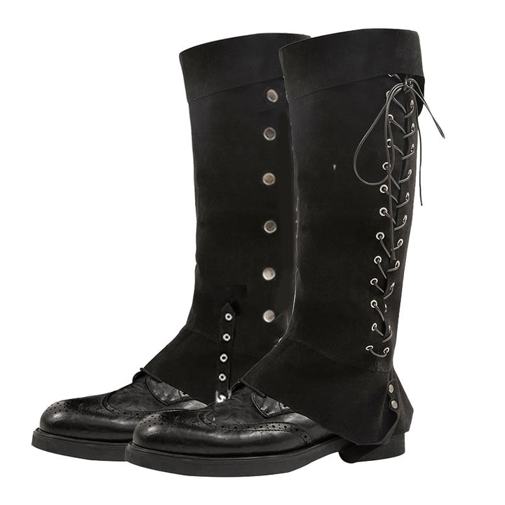 WorldNorse Medieval Tops With Studs Boots Cover - Black - One Pair - image 5