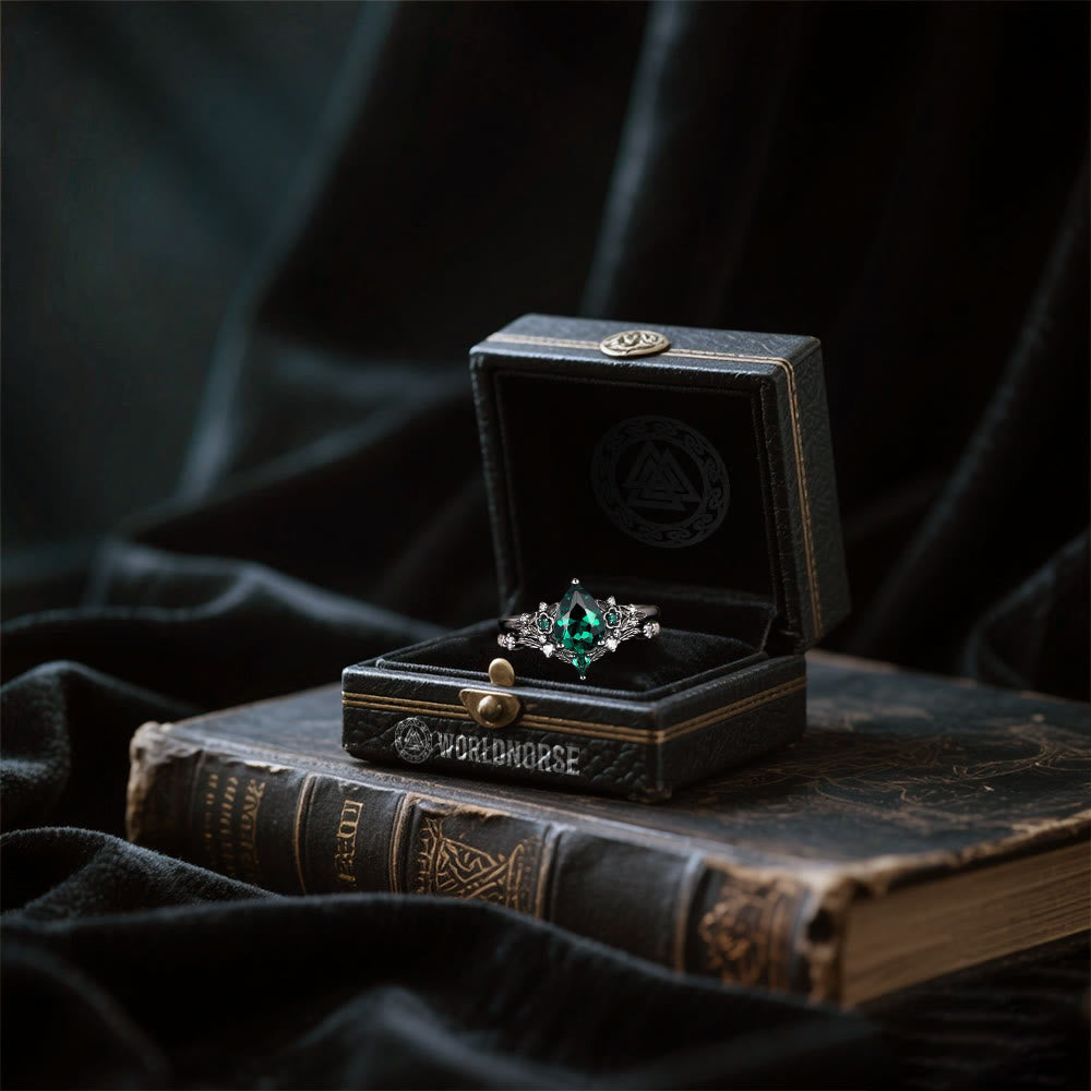 WorldNorse Nordic Floral Alexandrite Ring Set - image 14