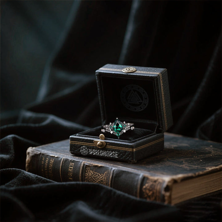WorldNorse Nordic Floral Alexandrite Ring Set - image 14