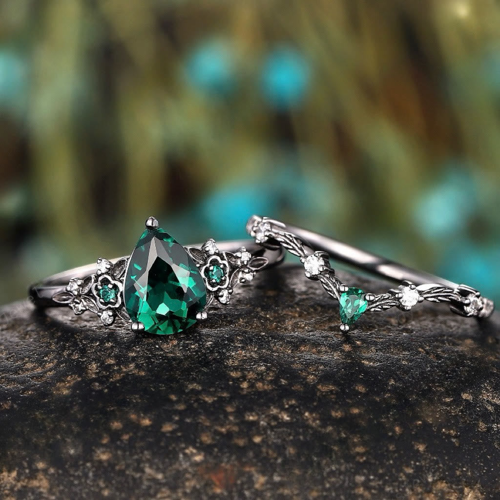 WorldNorse Nordic Floral Alexandrite Ring Set - image 14