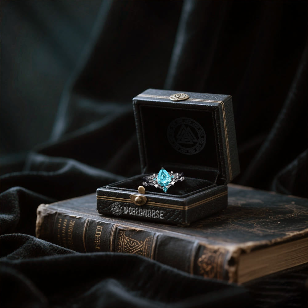 WorldNorse Nordic Floral Alexandrite Ring Set - image 10