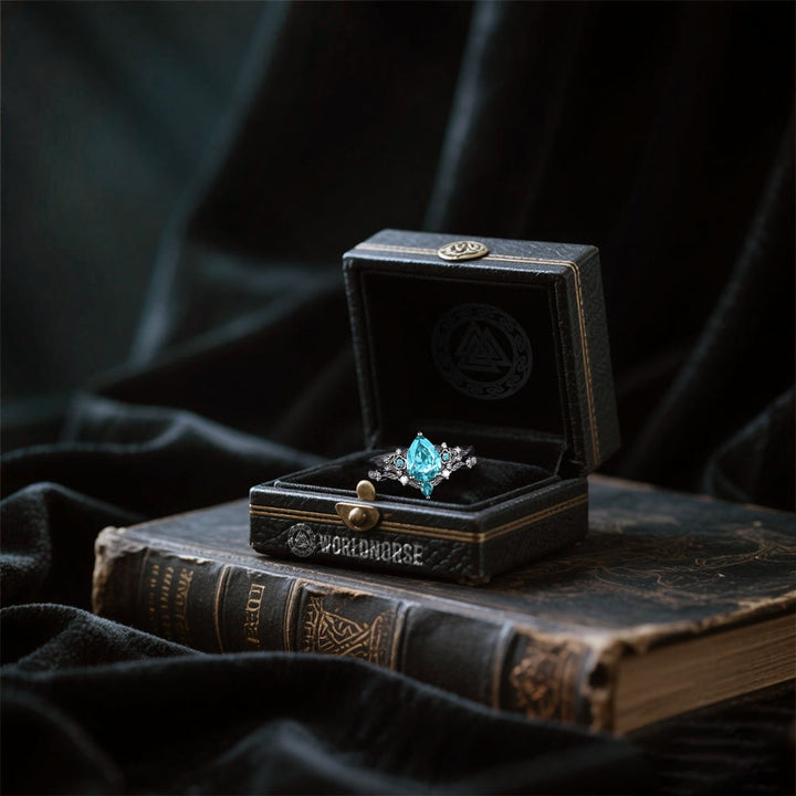WorldNorse Nordic Floral Alexandrite Ring Set - image 10