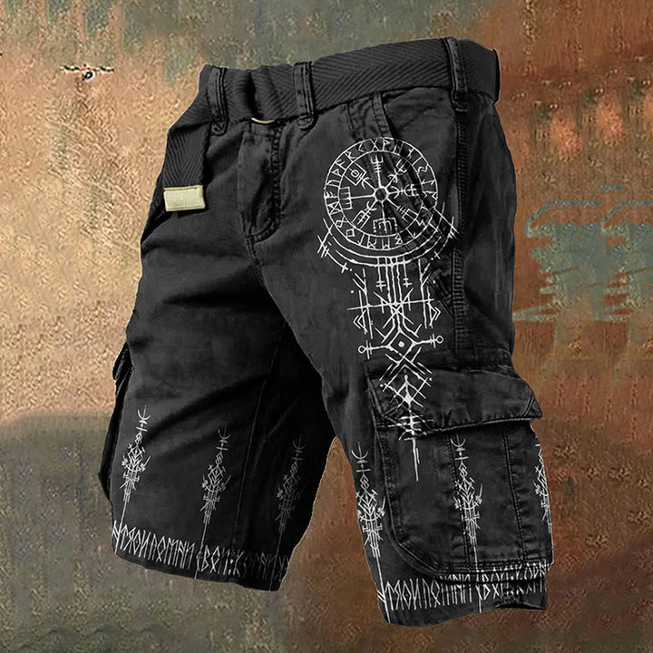 WorldNorse Vegvisir Mystic Rune Cargo Shorts - US/UK/AU50，EU60 (5XL) - image 0