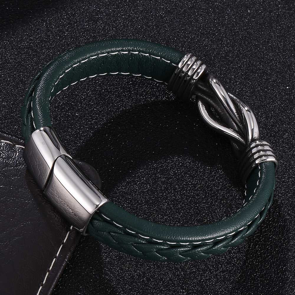 WorldNorse Men's Infinity Knot Leather Bracelet - image 1