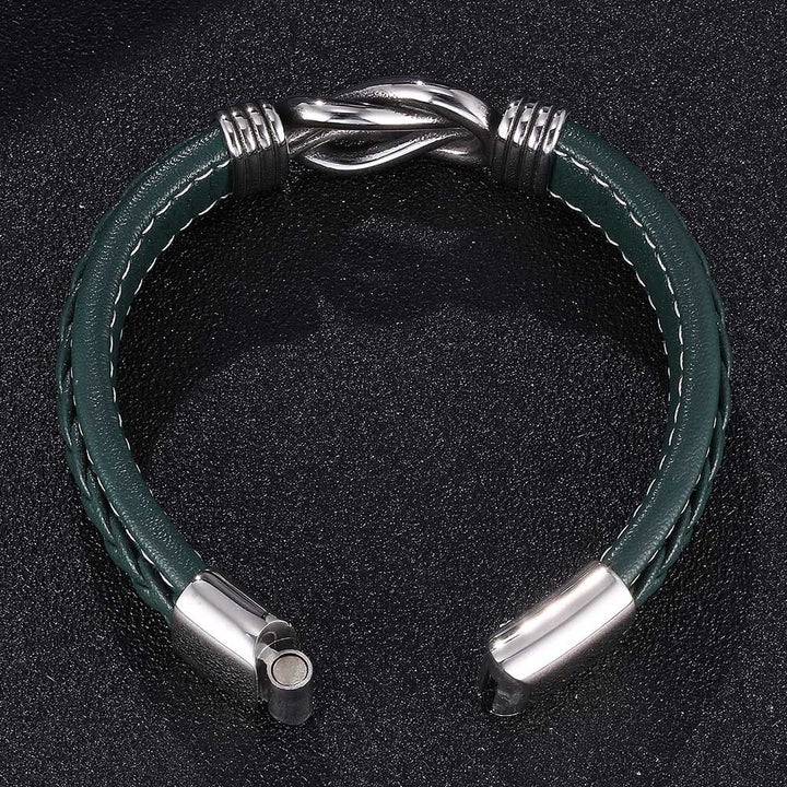 WorldNorse Men's Infinity Knot Leather Bracelet - image 2
