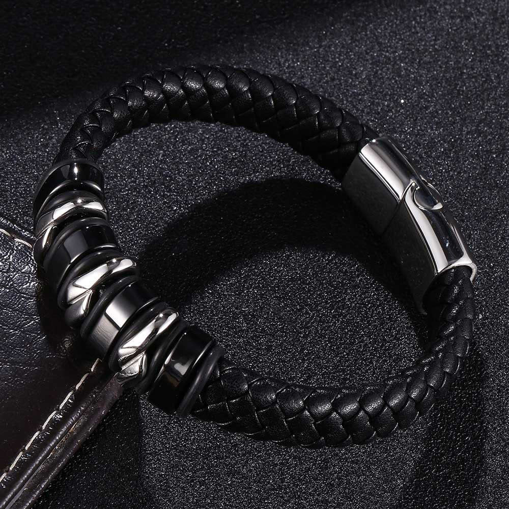 WorldNorse Punk Spiral Leather Bracelet - image 1