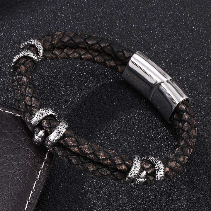 WorldNorse Dragon Claw Double Layer Bracelet - Dark Gray & Silver - 23.5cm - image 11