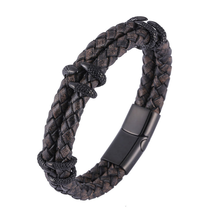 WorldNorse Dragon Claw Double Layer Bracelet - Dark Grsy & Black - 23.5cm - image 15