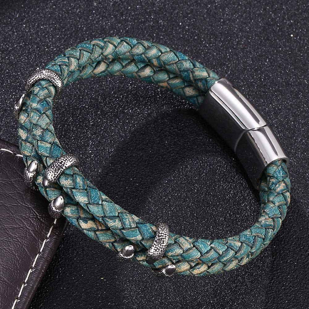 WorldNorse Dragon Claw Double Layer Bracelet - Green & Silver - 23.5cm - image 16