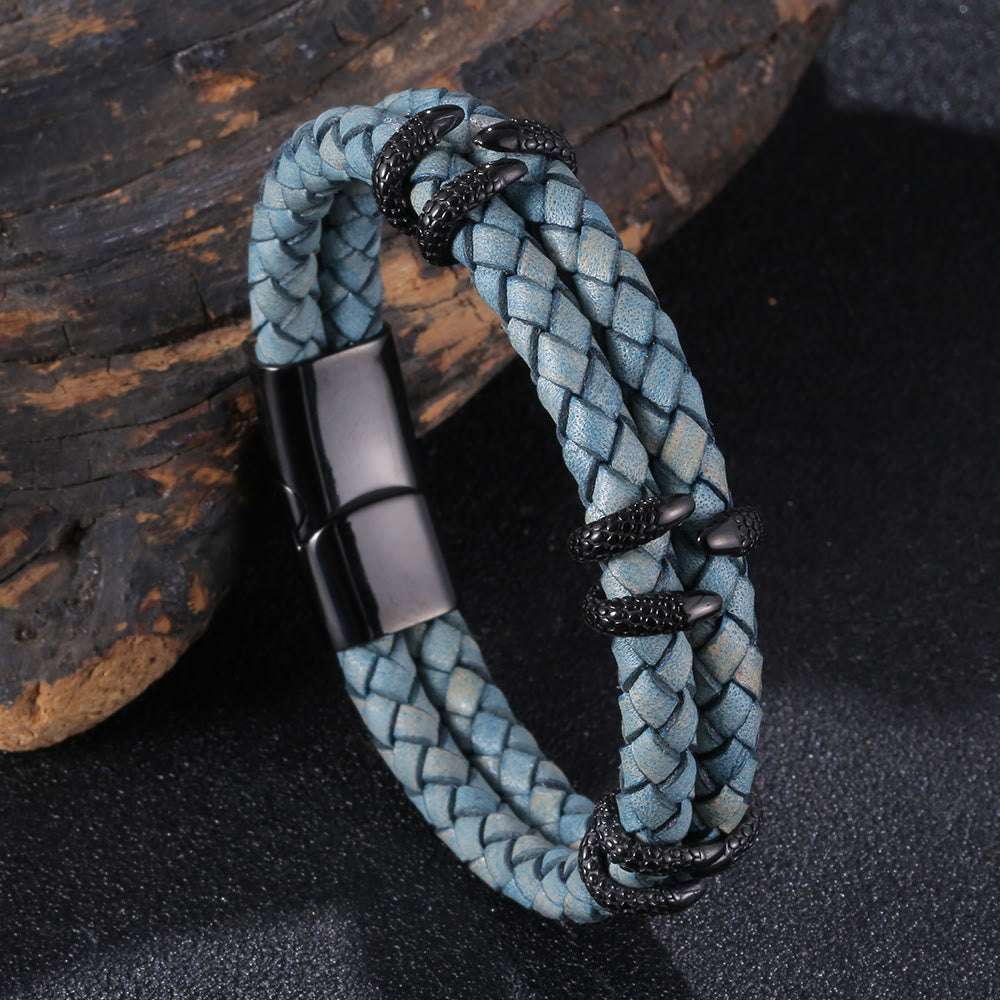 WorldNorse Dragon Claw Double Layer Bracelet - Blue & Black - 23.5cm - image 4
