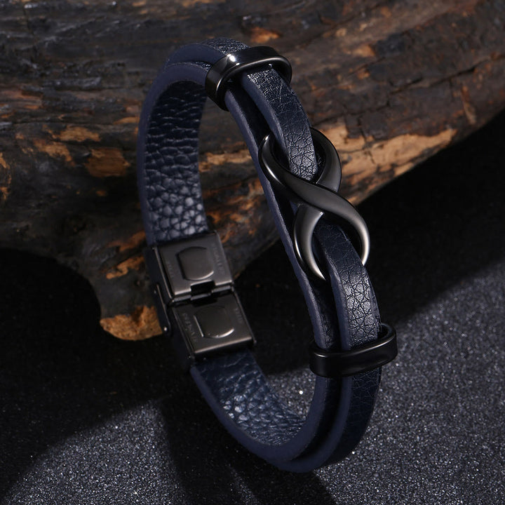 WorldNorse Number Eight Lucky Bracelet - Blue & Black - 20.5cm - image 14