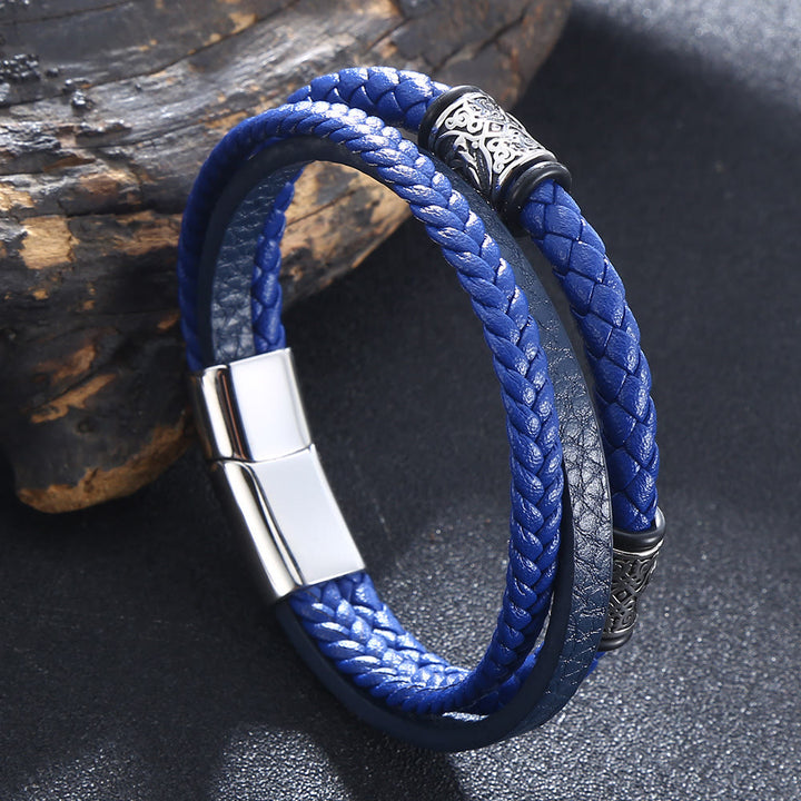 WorldNorse Triple Magnetic Clasp Bracelet - Dark Blue - 23.5cm - image 5