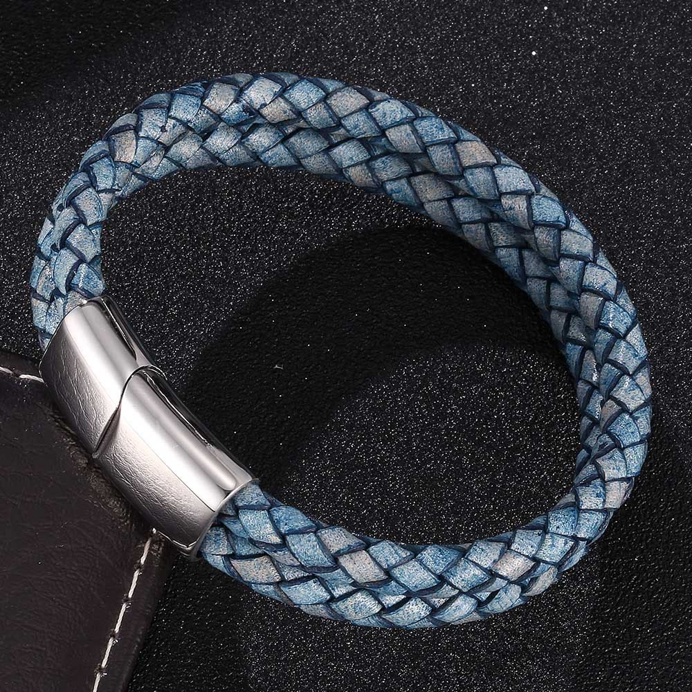 WorldNorse Double Layered Braided Bracelet - Blue - 23.5cm - image 0