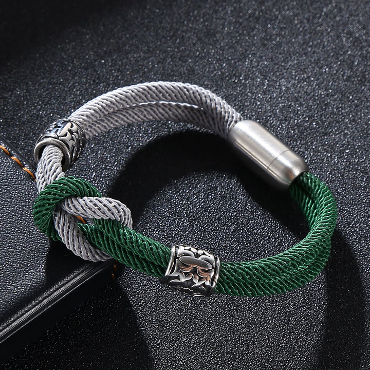 WorldNorse Two Tone Double Layer Bracelet - 23.5cm - image 0
