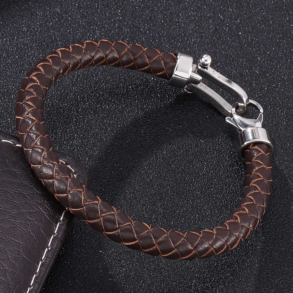 WorldNorse Lobster Claw Clasp Braided Leather Bracelet - image 1