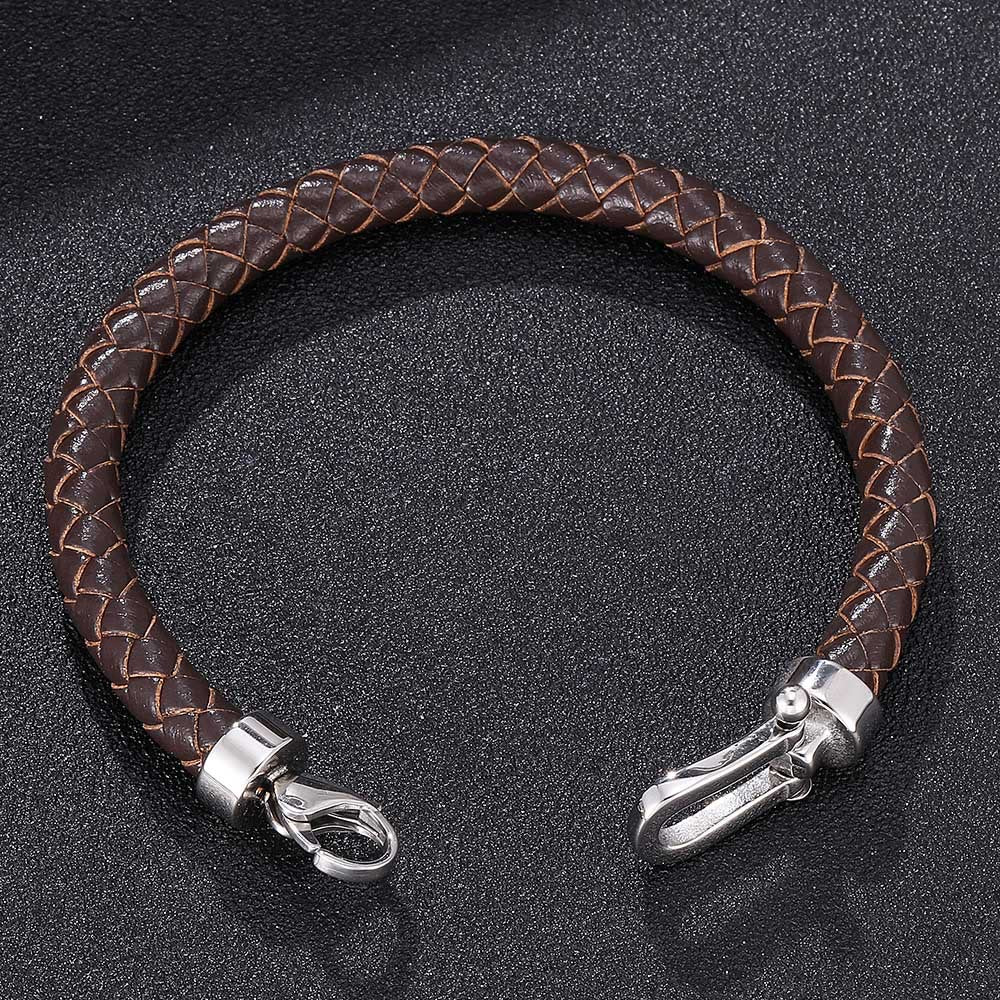 WorldNorse Lobster Claw Clasp Braided Leather Bracelet - image 3