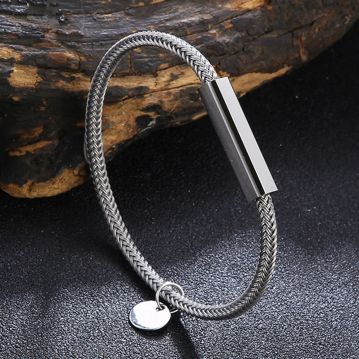 WorldNorse Circular Steel Wire Bracelet - Silver - 23cm - image 0