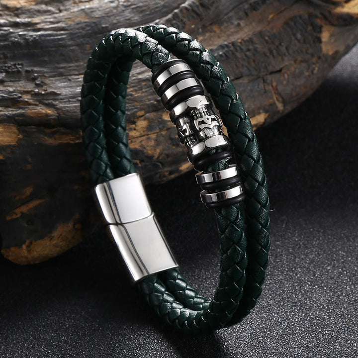 WorldNorse Ghost Head Magnetic Bracelet - Green - 23.5cm - image 6