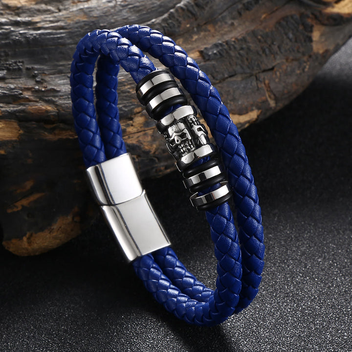 WorldNorse Ghost Head Magnetic Bracelet - Blue - 23.5cm - image 5
