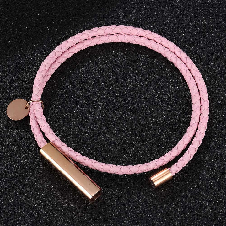 WorldNorse Leather With Rose Gold Accents Magnetic Bracelet - image 2