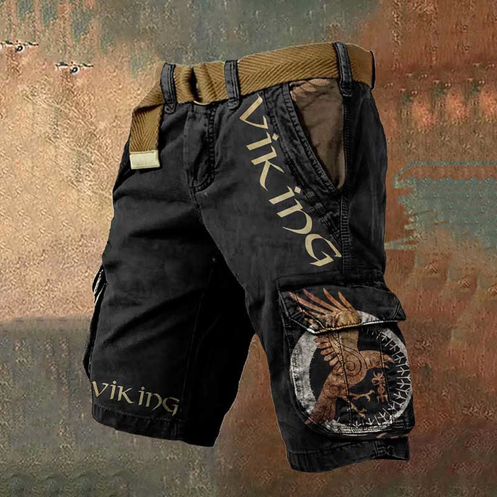 WorldNorse Men's Viking Raven Cargo Shorts - US/UK/AU50，EU60 (5XL) - image 0
