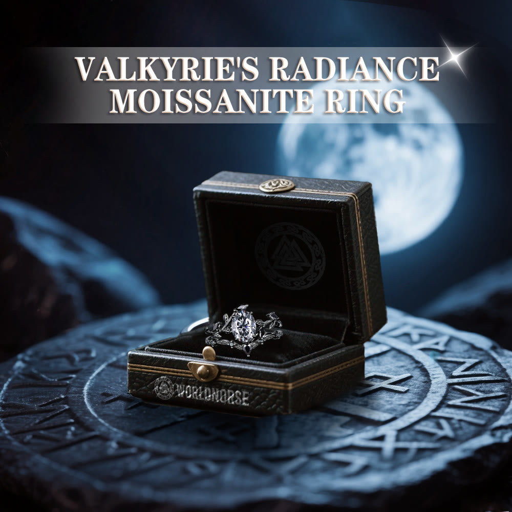 WorldNorse Valkyrie's Radiance Moissanite Ring - image 2